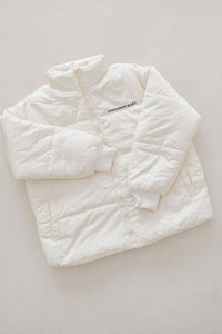 Womens Puffer Jacket - Cream