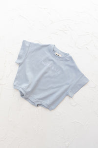 Hoppy Days T-shirt Romper - Cloud Blue