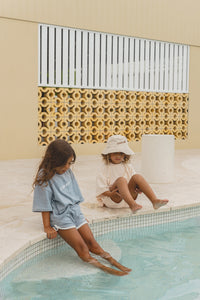 Terry Toweling Tee - Blue