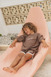 Terry Towelling Tee - Dark Chocolate
