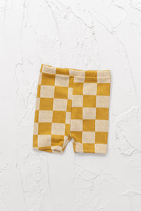Limone Check Bike Shorts
