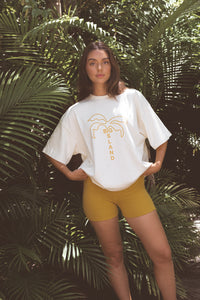 Womens Knit Bike Shorts - Mustard