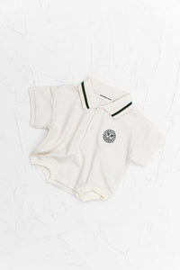Polo Tshirt Romper - Olive