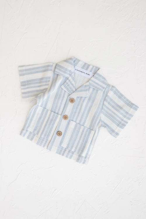 Blue Summer Linen Shirt