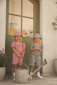 Crimson Gingham Frill Shorts
