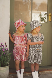 Crimson Gingham Frill Shorts