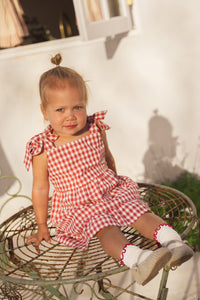 Crimson Gingham Dress