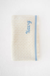 Prep Knit Blanket - Baby Blue
