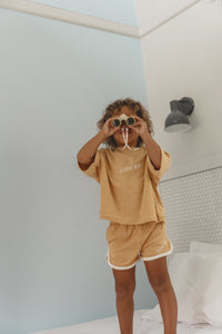 Terry Towelling Tee - Mustard